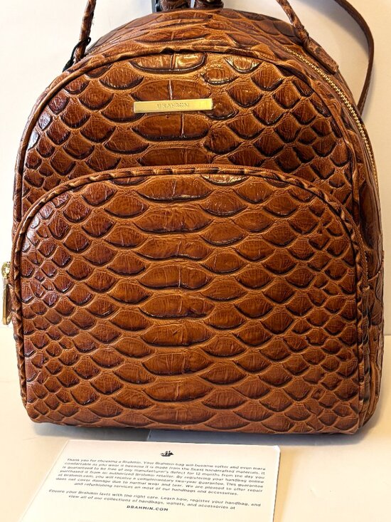 Brahmin Chelcy-Honey Brown Saratoga Backpack main image 4